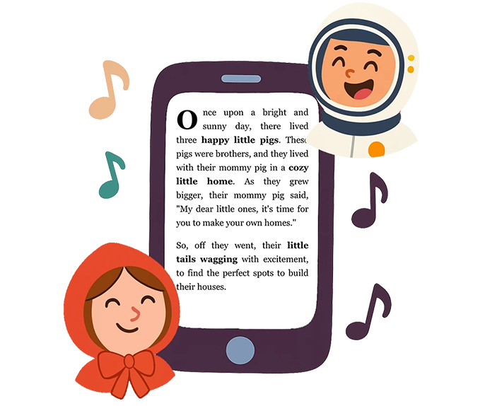 Family enjoying bedtime stories with Super Stories